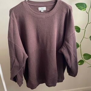 Waffle sweater.